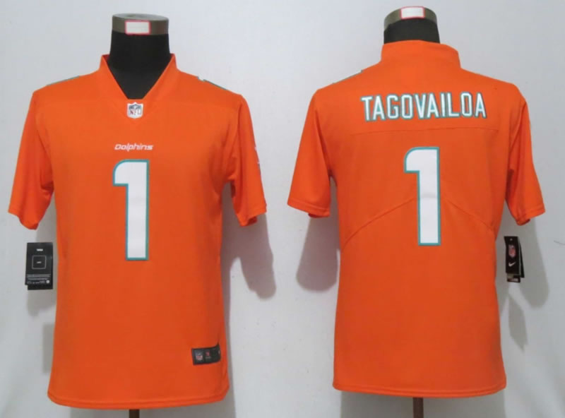 Women Nike Miami Dolphins 1 Tagovailoa Orange Alternate Vapor Limited Jersey,We sell and wholesale Women Nike Miami Dolphins 1 Tagovailoa Orange Alternate Vapor Limited Jersey on line form chian!